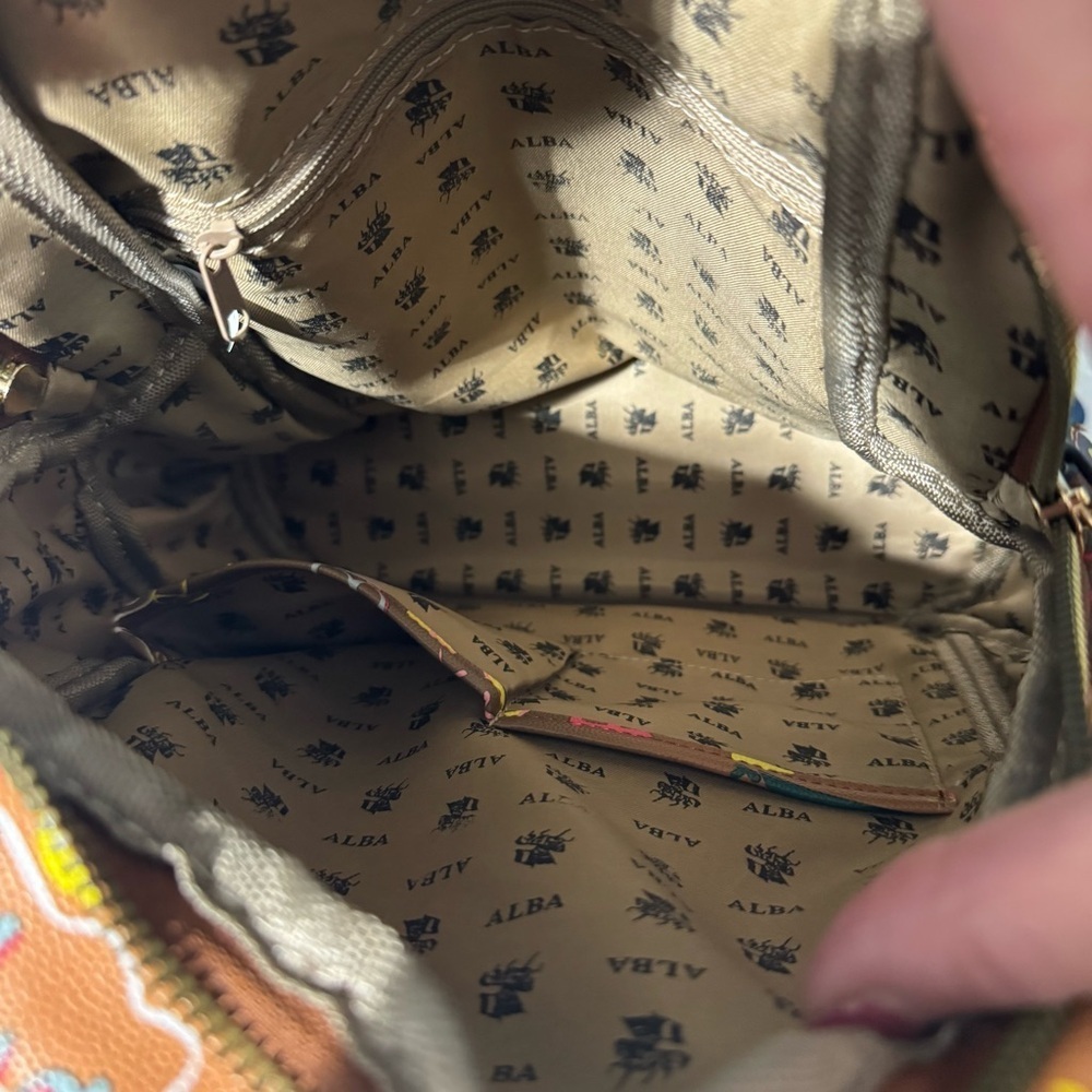 Alba Mini Backpack – NWT – Burnt Orange Graffiti Print - Picture 16 of 16